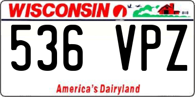 WI license plate 536VPZ