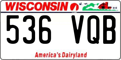 WI license plate 536VQB
