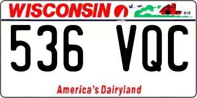 WI license plate 536VQC