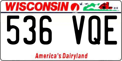 WI license plate 536VQE