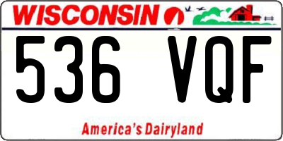 WI license plate 536VQF
