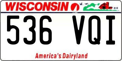 WI license plate 536VQI