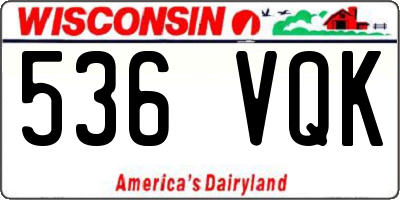 WI license plate 536VQK