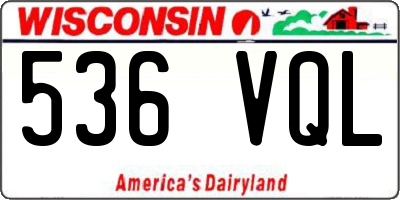 WI license plate 536VQL