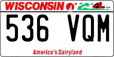 WI license plate 536VQM