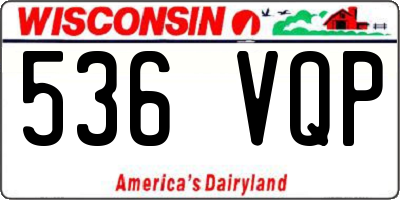 WI license plate 536VQP