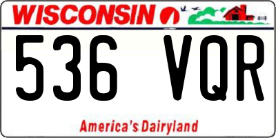 WI license plate 536VQR