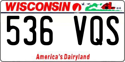 WI license plate 536VQS