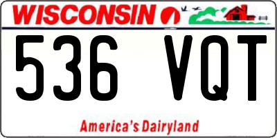 WI license plate 536VQT