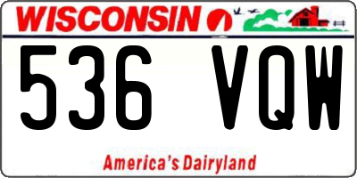 WI license plate 536VQW