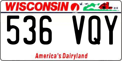 WI license plate 536VQY