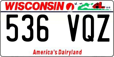 WI license plate 536VQZ