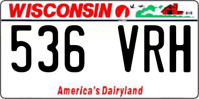 WI license plate 536VRH