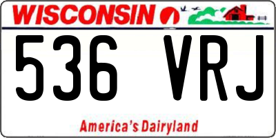 WI license plate 536VRJ