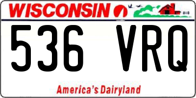 WI license plate 536VRQ