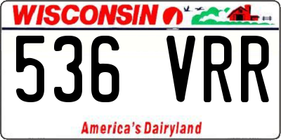WI license plate 536VRR