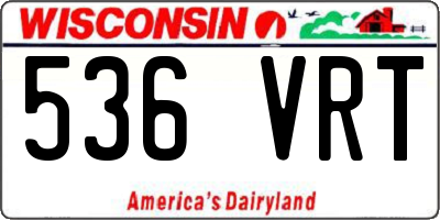 WI license plate 536VRT