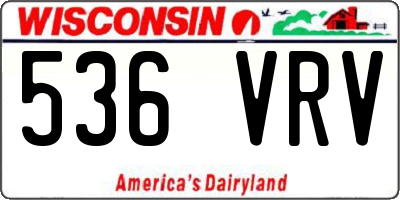 WI license plate 536VRV
