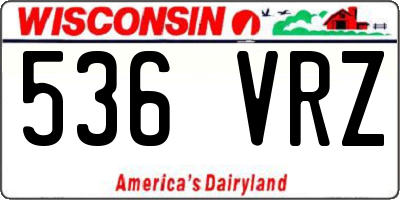 WI license plate 536VRZ