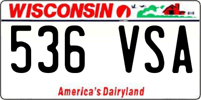 WI license plate 536VSA