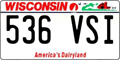 WI license plate 536VSI