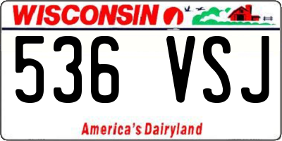 WI license plate 536VSJ