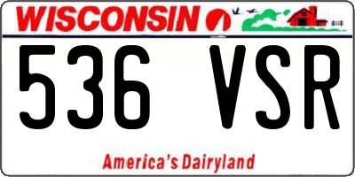 WI license plate 536VSR