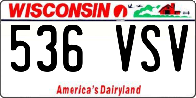 WI license plate 536VSV