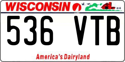 WI license plate 536VTB