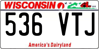 WI license plate 536VTJ