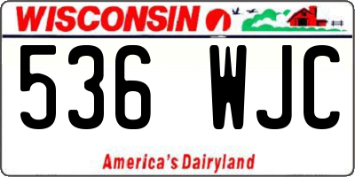 WI license plate 536WJC