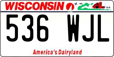 WI license plate 536WJL