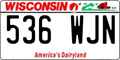 WI license plate 536WJN