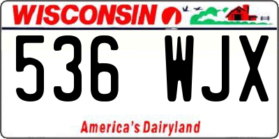 WI license plate 536WJX