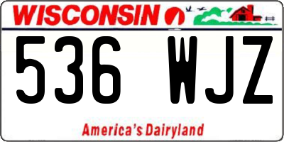 WI license plate 536WJZ