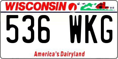 WI license plate 536WKG