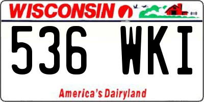 WI license plate 536WKI