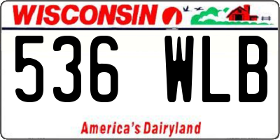 WI license plate 536WLB