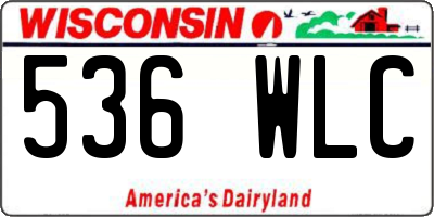 WI license plate 536WLC