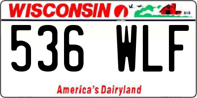 WI license plate 536WLF