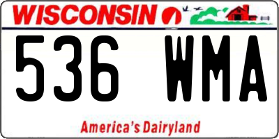 WI license plate 536WMA