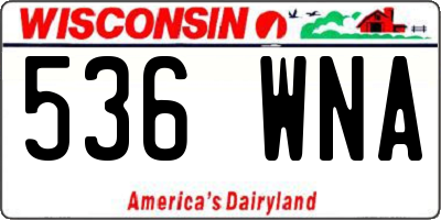 WI license plate 536WNA