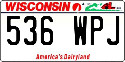WI license plate 536WPJ