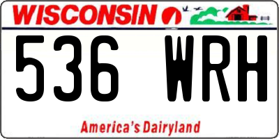 WI license plate 536WRH