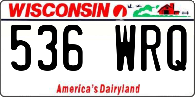 WI license plate 536WRQ