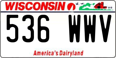WI license plate 536WWV
