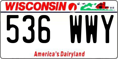 WI license plate 536WWY