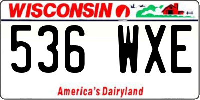 WI license plate 536WXE