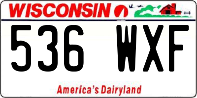 WI license plate 536WXF