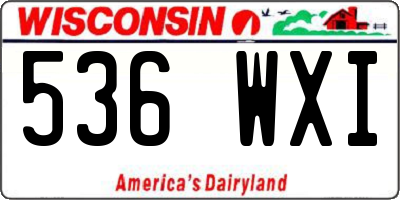 WI license plate 536WXI